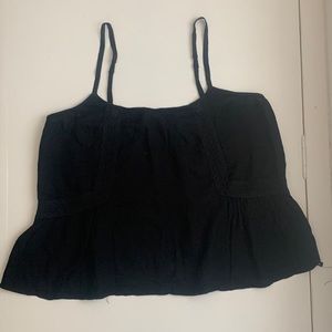 Black Volcom cami tank top with lace